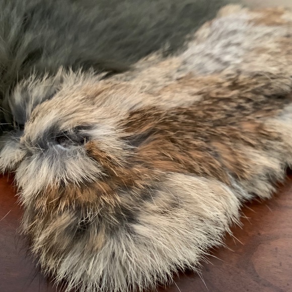 BEANIE Hat- Genuine Rabbit Fur Hat with Pom-Pom - Picture 4 of 4